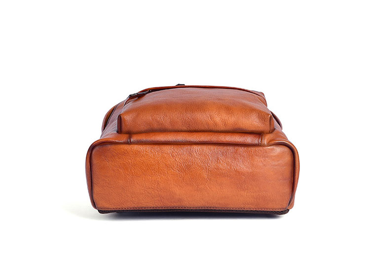 Whatna アンティーク風合い鞣し天 然 牛革ビジネスバッグメンズバッグ 手提げ・リュックの2WAY厚 手 本革 レザー A4 14インチpc収納可 旅行 出張用 通勤 通学 就活 面接 バッグ かばん 男性用 ブラウン16018-5