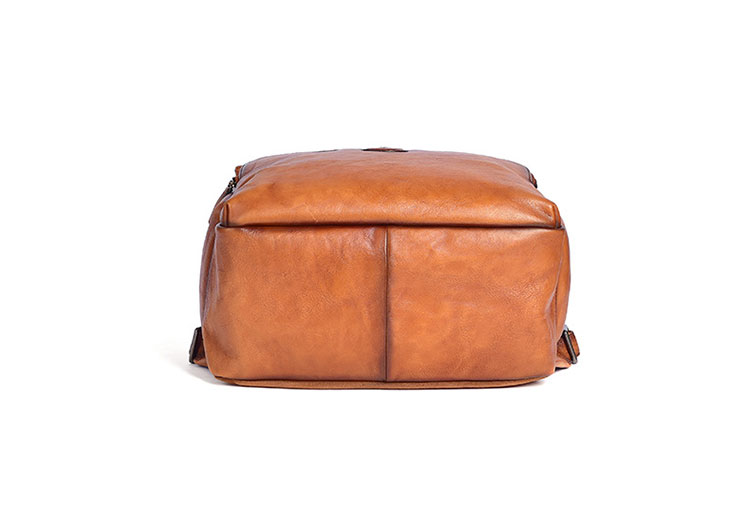 Whatna アンティーク風合い鞣し天 然 牛革ビジネスバッグメンズバッグ 手提げ・リュックの2WAY厚 手 本革 2室仕切15.6インチpc収納可 ダブルファスナー 旅行 出張用 通勤 通学 就活 面接 バッグ かばん 男性用 ブラウン16020-4