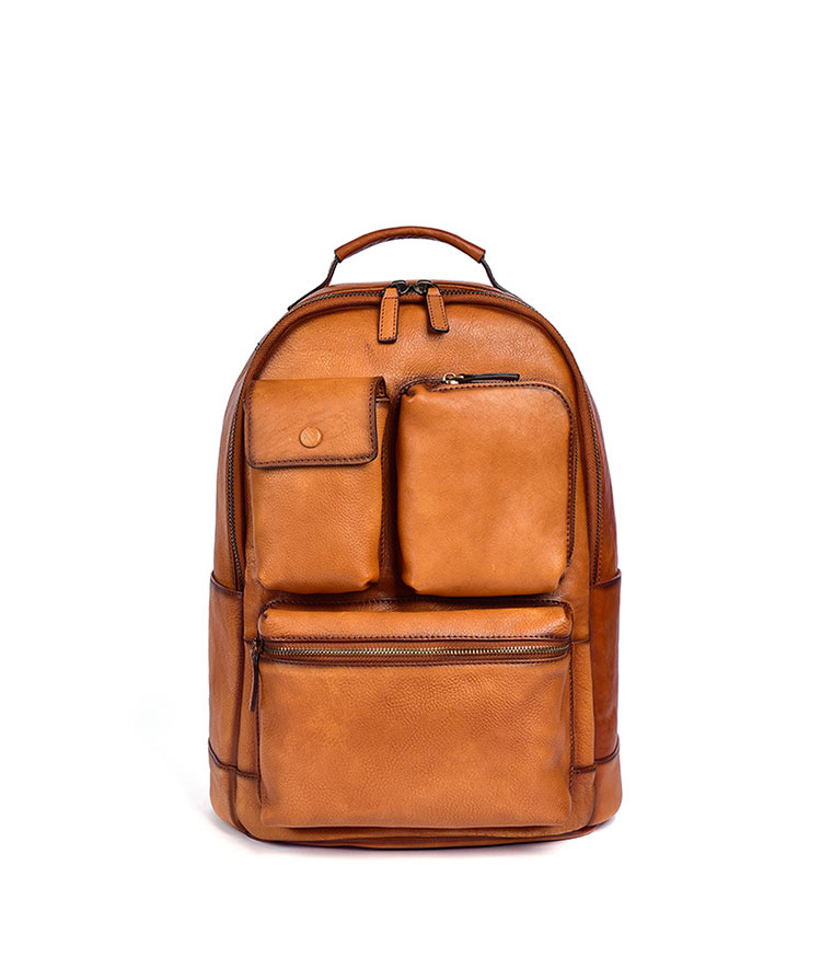 Whatna アンティーク風合い鞣し天 然 牛革 ビジネスバッグ メンズバッグ 手提げバッグ・リュックバッグの2WAY厚 手 本革16インチpc収納可 ダブルファスナー 旅行 出張用 通勤 通学 就活 面接 バッグ かばん 男性用 16021-1