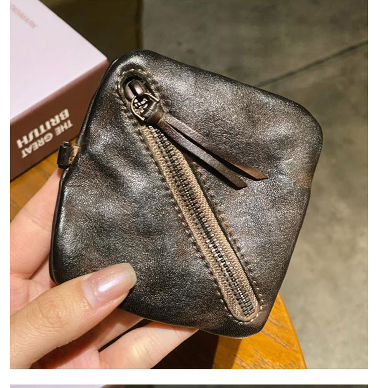 Whatna 鞣し革 天 然 牛革 小銭入れ コインケース メンズ レディース 札入れ カード入 短財布 手のひらサイズ 本革 コンパクト 小さい 薄い 防 水 SG123-8