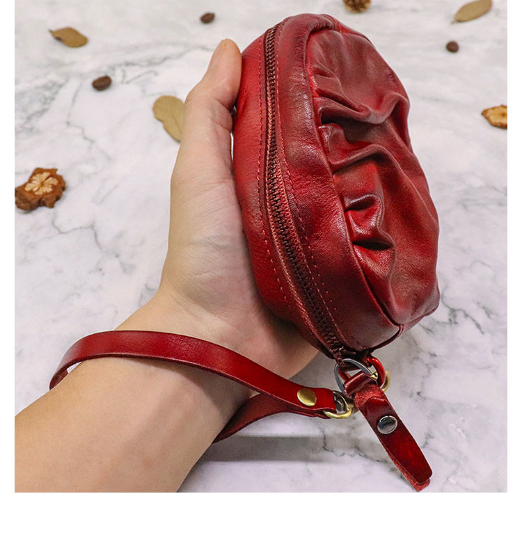 Whatna 鞣し革 天 然 牛革 小銭入れ コインケース メンズ レディースミニセカンドバッグ セカンドポーチ 札入れ カード入 短財布 手のひらサイズ 本革 コンパクト 小さい 薄い 防 水 SG719-10