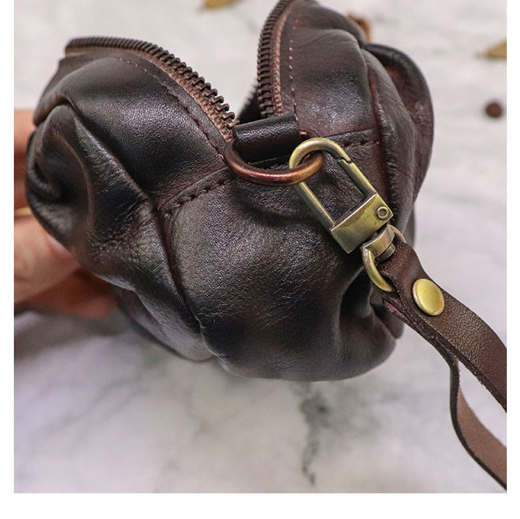 Whatna 鞣し革 天 然 牛革 小銭入れ コインケース メンズ レディースミニセカンドバッグ セカンドポーチ 札入れ カード入 短財布 手のひらサイズ 本革 コンパクト 小さい 薄い 防 水 SG719-12