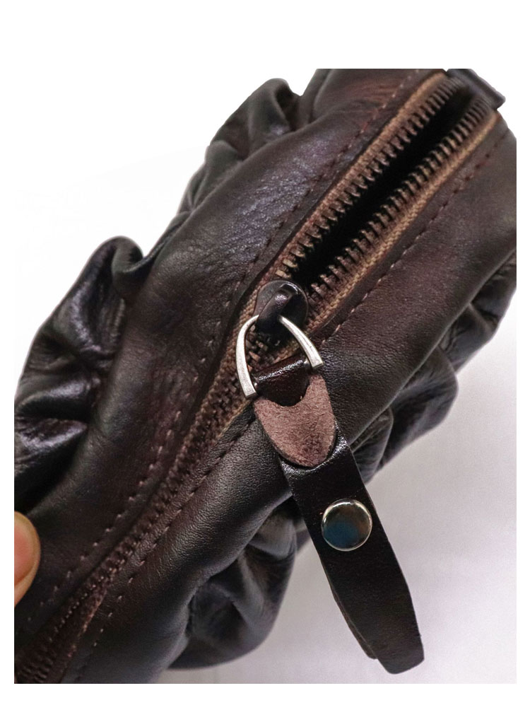 Whatna 鞣し革 天 然 牛革 小銭入れ コインケース メンズ レディースミニセカンドバッグ セカンドポーチ 札入れ カード入 短財布 手のひらサイズ 本革 コンパクト 小さい 薄い 防 水 SG719-11