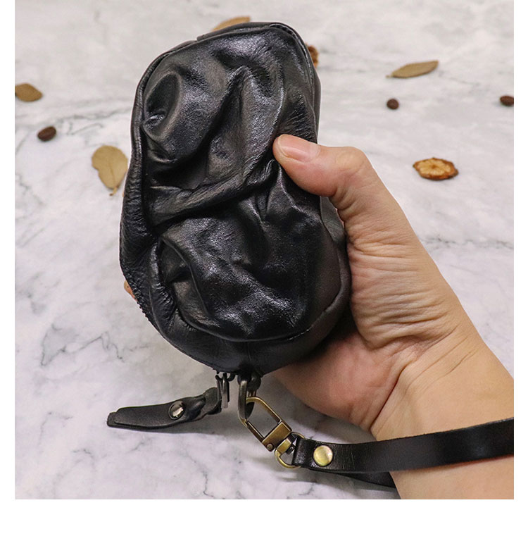 Whatna 鞣し革 天 然 牛革 小銭入れ コインケース メンズ レディースミニセカンドバッグ セカンドポーチ 札入れ カード入 短財布 手のひらサイズ 本革 コンパクト 小さい 薄い 防 水 SG719-4