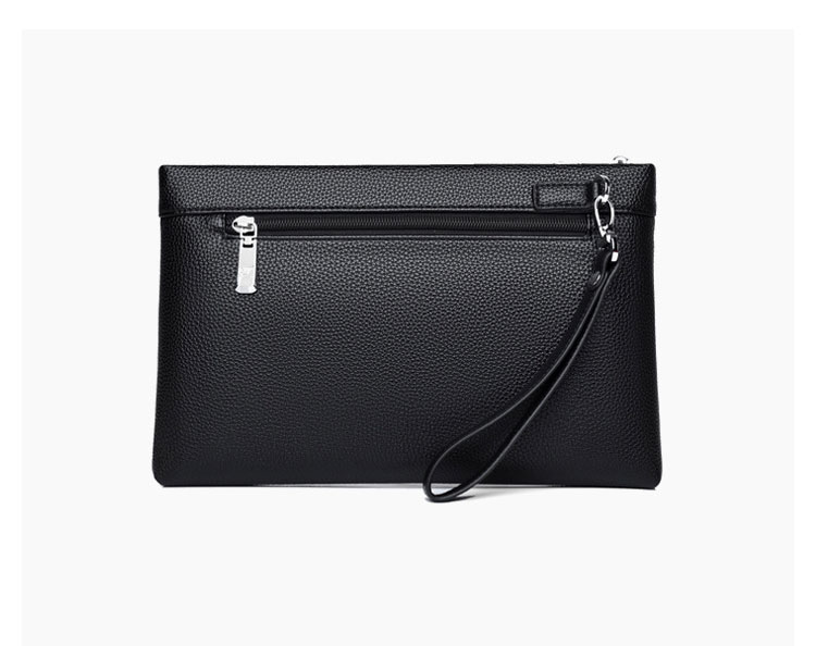 Whatna 2way 革 セカンドバッグ メンズ バッグ クラッチ バッグ 厚手 レザー B5カード6 枚収納可 小銭入れ 札入れ手持ちバッグ 結婚式 バッグ フォーマル ビジネス 冠婚葬祭 バッグ 男性用 紳士用 黒-4