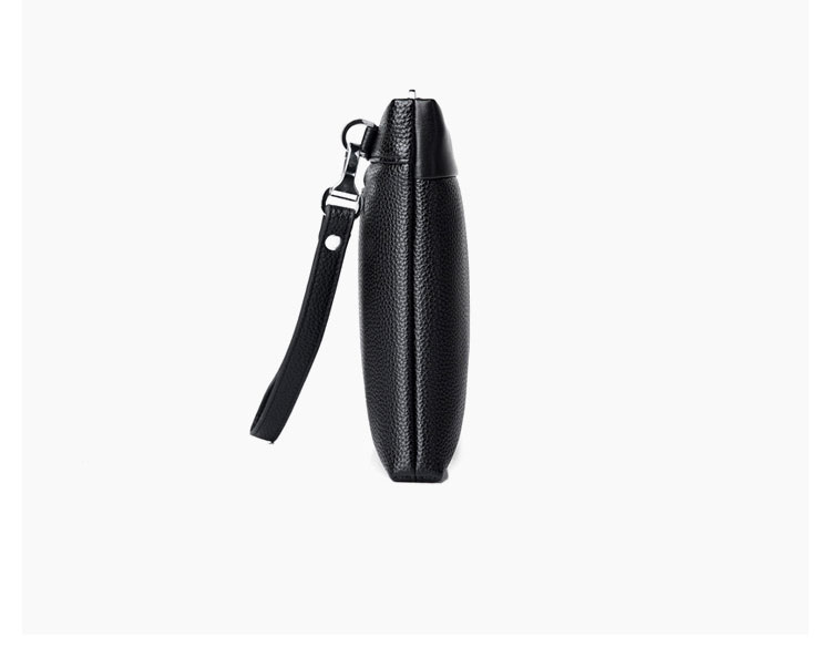 Whatna 2way 革 セカンドバッグ メンズ バッグ クラッチ バッグ 厚手 レザー B5カード6 枚収納可 小銭入れ 札入れ手持ちバッグ 結婚式 バッグ フォーマル ビジネス 冠婚葬祭 バッグ 男性用 紳士用 黒-3