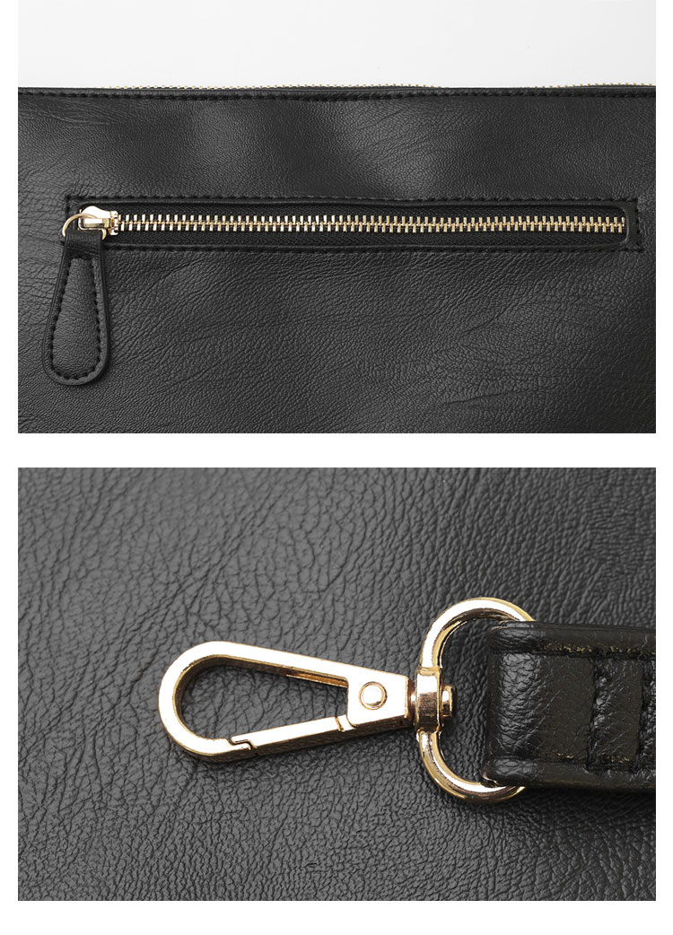 Whatna 革 セカンドバッグ メンズ クラッチ バッグ ファイルバッグ 封筒袋 A4  Ipad air 13.3収納可 結婚式 披露宴 バッグ カジュアルフォーマル ビジネス 冠婚葬祭 バッグ 男性用 紳士用  黒 1002-8