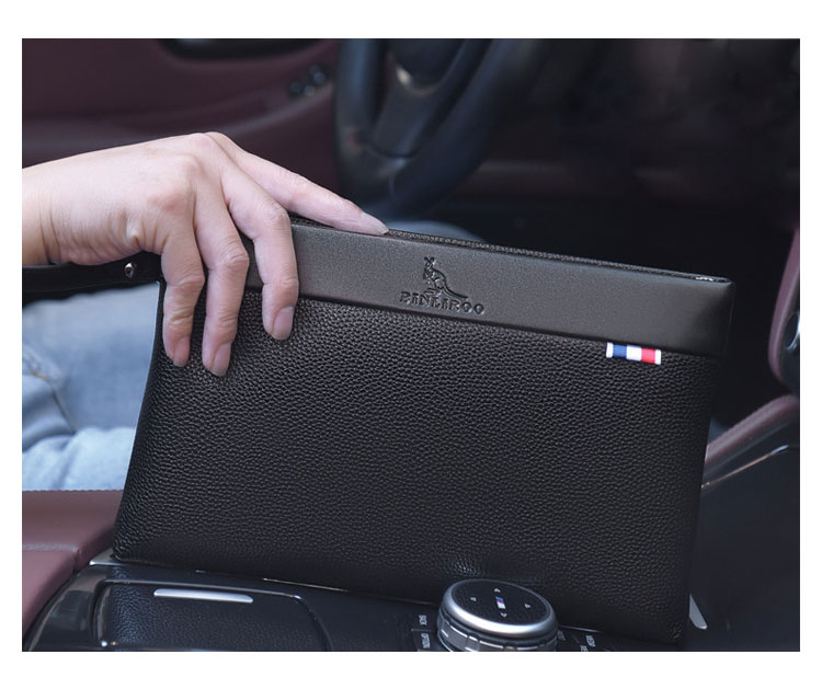 Whatna 2way 革 セカンドバッグ メンズ バッグ クラッチ バッグ 厚手 レザー B5カード6 枚収納可 小銭入れ 札入れ手持ちバッグ 結婚式 バッグ フォーマル ビジネス 冠婚葬祭 バッグ 男性用 紳士用 黒-9