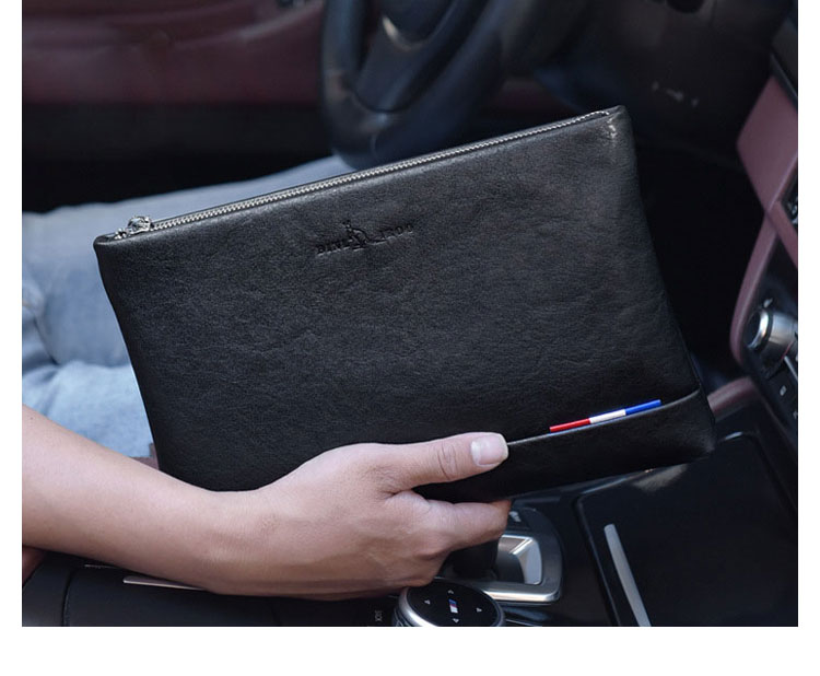 Whatna 2way 革 セカンドバッグ メンズ バッグ クラッチ バッグ 厚手 レザー B5カード6 枚収納可 小銭入れ 札入れ手持ちバッグ 結婚式 バッグ フォーマル ビジネス 冠婚葬祭 バッグ 男性用 紳士用 黒-11