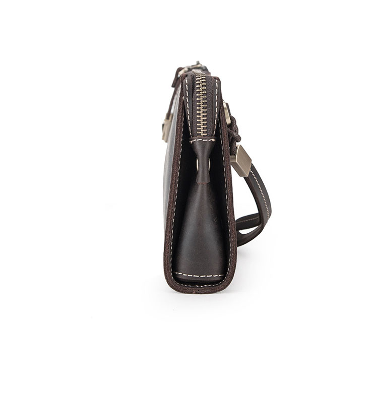 Whatna 厚手 天然 牛革 ミニセカンド バッグ メンズ 手 クラッチ バッグ 小さ札入れ 小銭入 れカード入れ カード6枚収納可 3室仕切  手持ちバッグ ハンドバッグ 本革 フォーマル 冠婚葬祭 結婚式 バッグ紳士用 男性用 6052-2