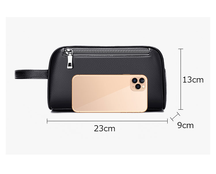 Whatna 革 2way ミニセカンド バッグ メンズ 手提げバッグ クラッチ バッグ小さ カード4 枚収納可 小銭入れ 札入れ ボックス型 手持ちバッグ ハンドバッグ  フォーマル 冠婚葬祭 結婚式 バッグ紳士用 男性用 黑 7206-6