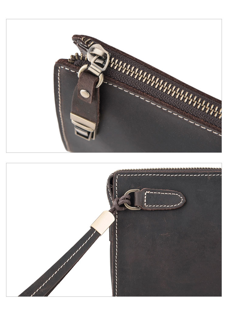 Whatna 厚手 天然 牛革 ミニセカンド バッグ メンズ 手 クラッチ バッグ 小さ札入れ 小銭入 れカード入れ カード6枚収納可 3室仕切  手持ちバッグ ハンドバッグ 本革 フォーマル 冠婚葬祭 結婚式 バッグ紳士用 男性用 6052-8