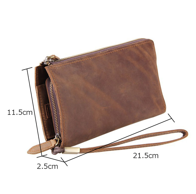 Whatna 2way 天然 牛革ミニセカンド バッグ メンズ バッグ 手持ちバッグ カード入れ 小銭入れ 札入れ カード 20枚収納 本 革 2室仕切 ビジネス カジュアル フォーマル 冠婚葬祭 結婚式 二次会 披露宴バッグ-5