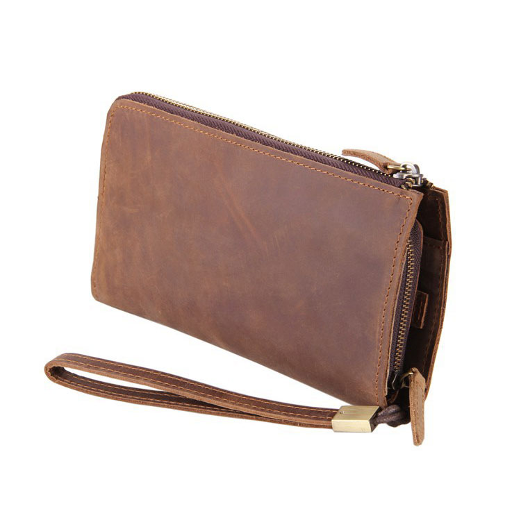 Whatna 2way 天然 牛革ミニセカンド バッグ メンズ バッグ 手持ちバッグ カード入れ 小銭入れ 札入れ カード 20枚収納 本 革 2室仕切 ビジネス カジュアル フォーマル 冠婚葬祭 結婚式 二次会 披露宴バッグ-2