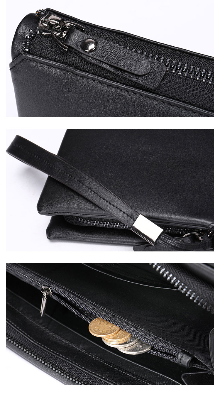 Whatna 2way 天然 牛革 セカンドバッグ メンズ クラッチ バッグ 手持ちバッグカード入れ 小銭入れ 札入れカード 10枚収納 4室仕切 本 革 ビジネス カジュアル フォーマル 冠婚葬祭 結婚式 二次会 披露宴バッグ-12