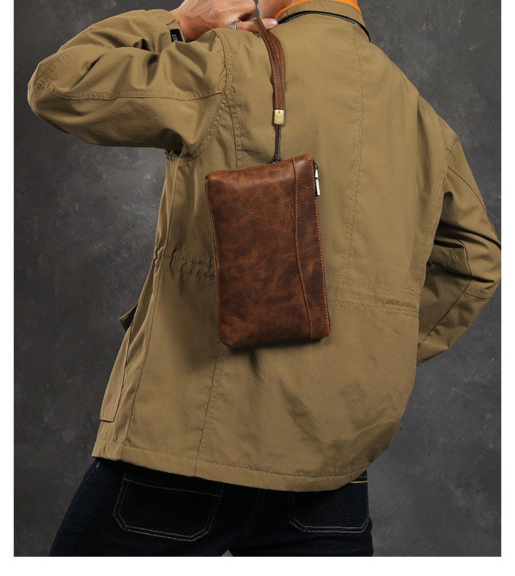 Whatna 2way 天然 牛革 セカンドバッグ メンズ クラッチ バッグ 手持ちバッグRFID スキミング防止 カード入れ 小銭入れ 札入れカード 6枚収納 本 革 B5ビジネス カジュアル フォーマル 冠婚葬祭 結婚式 二次会 披露宴バッグ-7