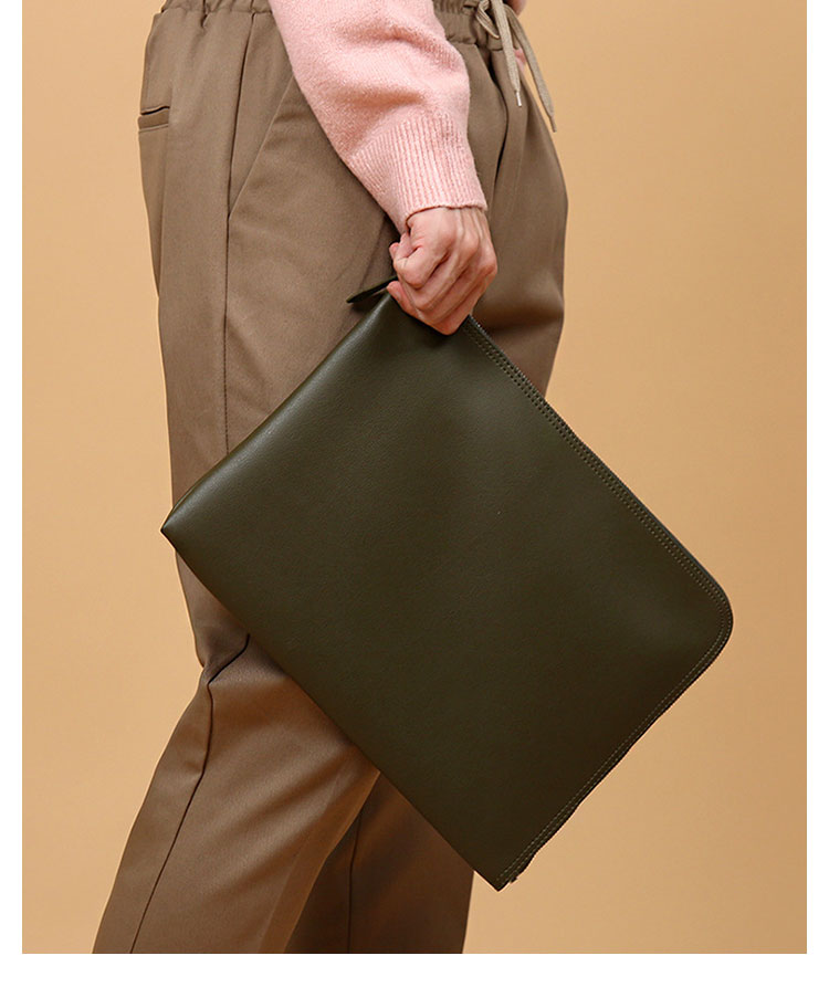 Whatna 2way 革 セカンドバッグ メンズ クラッチ バッグ 手持ちバッグ A4大きめipad Air13.3収納可 ブリーフケース カード6枚収納可ビジネス カジュアル フォーマル 冠婚葬祭 結婚式 二次会 披露宴バッグ 紳士用 男性用-6