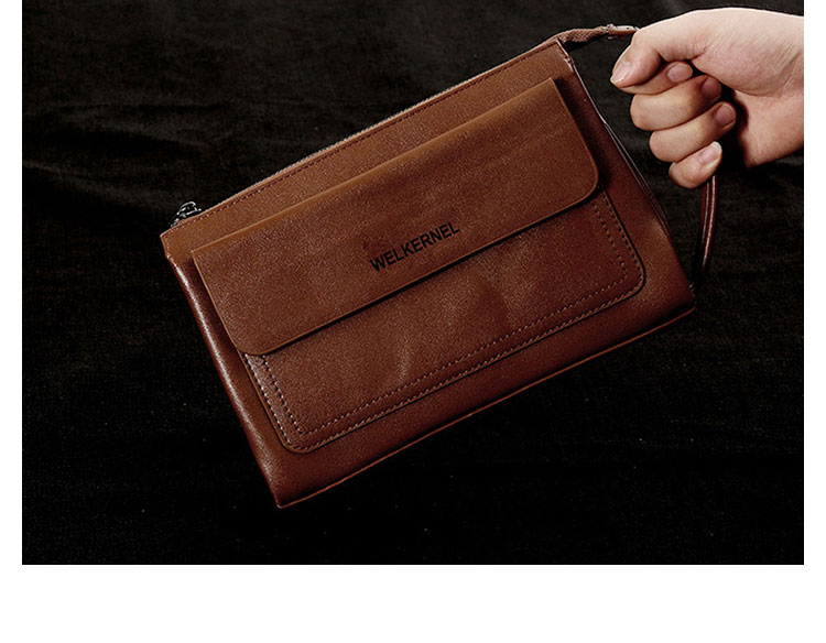 Whatna 2way 革 セカンドバッグ メンズ クラッチ バッグ 手持ちバッグ カード入れ 小銭入れ 札入れ 6枚収納B5縦持ち2室仕切 ビジネス カジュアル フォーマル 冠婚葬祭 結婚式 二次会 披露宴バッグ-8