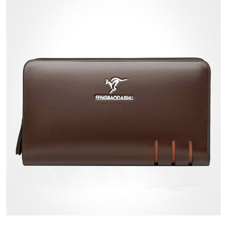 Whatna 革 ミニセカンドバッグ メンズ バッグ 長財布 カード入れ 小銭入れ 札入れ 8枚カード収納 2室仕切 小さめ クラッチバッグ 手持ちバッグ メンズ ポーチ 男性用 紳士用 結婚式 冠婚葬祭 バッグ-2