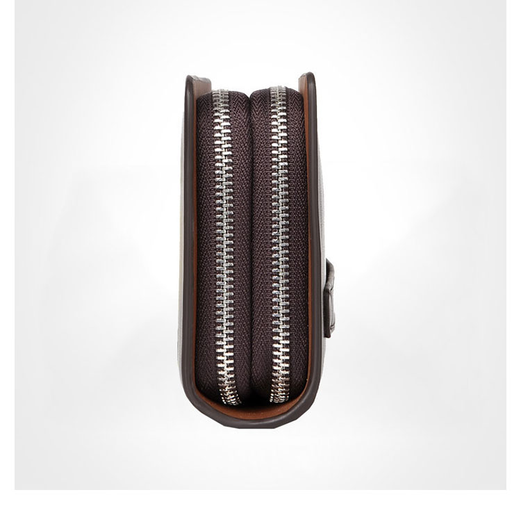 Whatna 革 ミニセカンドバッグ メンズ バッグ 長財布 カード入れ 小銭入れ 札入れ 8枚カード収納 2室仕切 小さめ クラッチバッグ 手持ちバッグ メンズ ポーチ 男性用 紳士用 結婚式 冠婚葬祭 バッグ-3