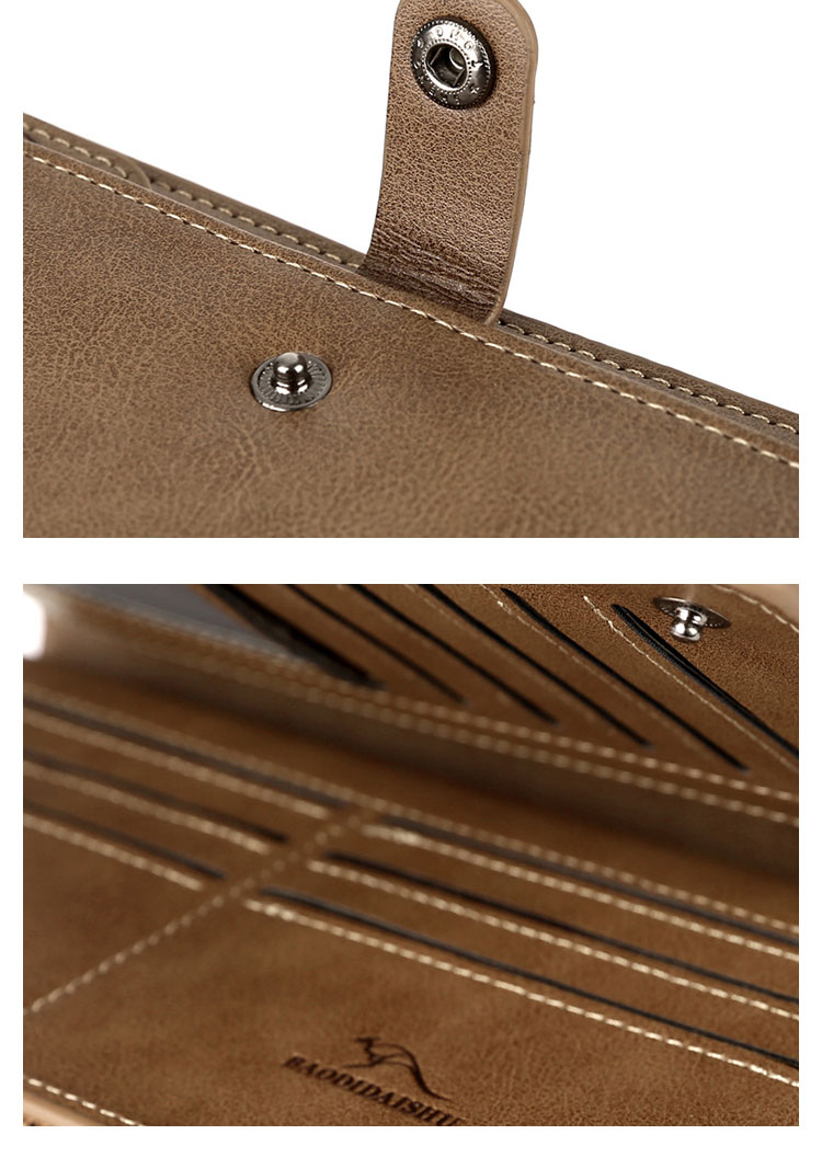 Whatna革 ミニセカンドバッグ メンズ バッグ 長財布 カード入れ 小銭入れ 札入れ RFID スキミング防止17枚カード収納ハンドストラップ付 小さめ クラッチバッグ 手持ちバッグポーチ 男性用 紳士用 結婚式 冠婚葬祭 バッグ-9