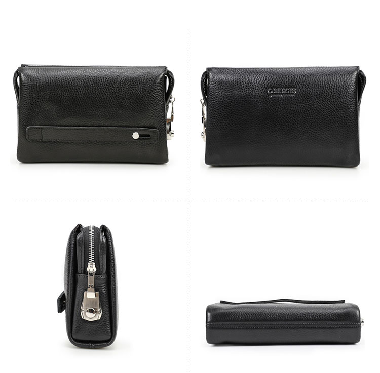 Whatna 天然 牛革 セカンドバッグ メンズ バッグ クラッチ バッグ 小さい パスワードロックボタン付 カード6枚収納可 厚手 本 革 レザー 結婚式 バッグ フォーマル ビジネス 冠婚葬祭 バッグ 男性用 紳士用 (MC1026)-1