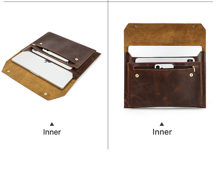 Whatna 2way 天然 牛革 セカンドバッグ メンズ クラッチ バッグ大き 手持ちバッグ 本 革 A4 15.6インチpc収納可 ビジネス カジュアル フォーマル 冠婚葬祭 結婚式 二次会 披露宴バッグ 紳士用 男性用-2