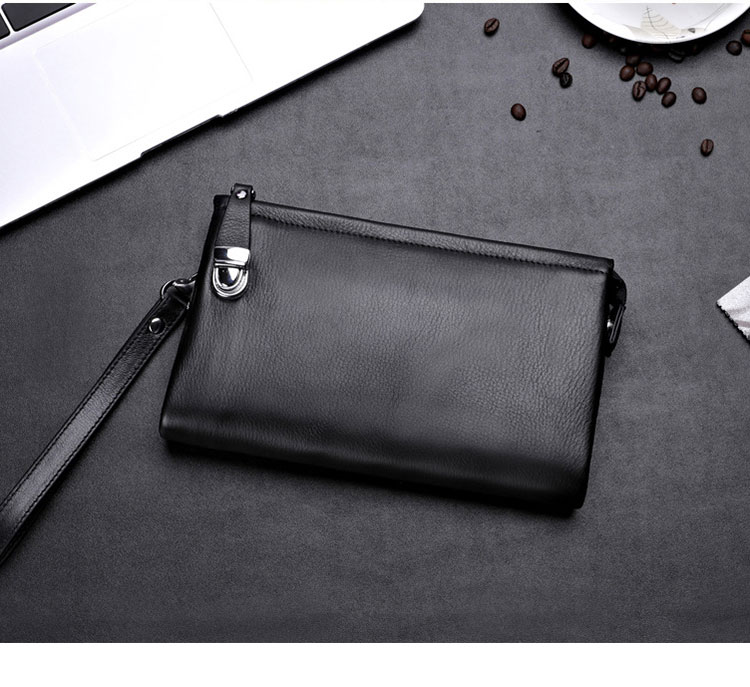 Whatna 牛革 ミニセカンドバッグ メンズ バッグ 長財布 カード入れ 小銭入れ 札入れ 6枚カード収納 2室仕切 本 革 小さめ クラッチバッグ 手持ちバッグ 男性用 紳士用 結婚式 冠婚葬祭 バッグ w6053-2