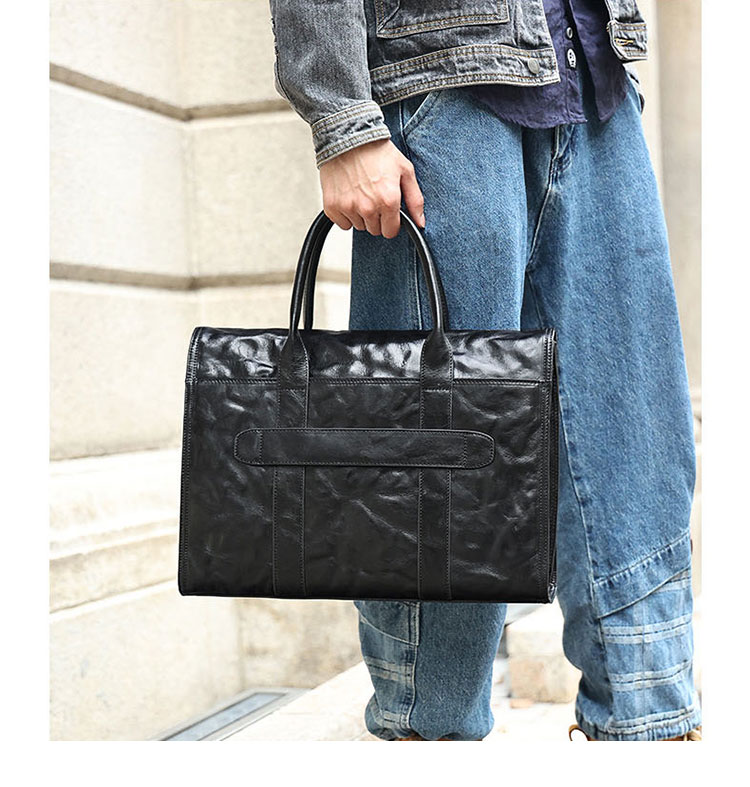 Whatna 天然 牛革 ビジネス バッグメンズ 手提げバッグ 本 革 ブリーフケース 15.6インチPC対応 旅行 出張 通勤 通学 就活 面接 バッグ かばん 男性用 6690-7