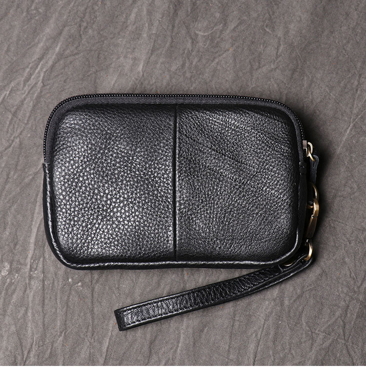 Whatna 2way 天然 牛革 ミニセカンドバッグ メンズ  レディース クラッチ バッグ 小きめ 小銭入れ 本 革 2室仕切 結婚式 披露宴 バッグ カジュアル フォーマル ビジネス 冠婚葬祭 バッグ 男性用 紳士用-2