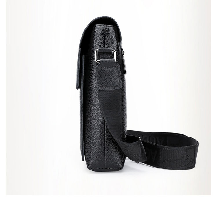 Whatna 革ショルダーバッグ メンズ メッセンジャーバッグ厚手レザー 縦型 小さめビジネスバッグ ipad 9.7収納可 通勤 通学 斜めがけバッグ オシャレ な シンプル な 軽量 実用 自転車 かばん男性用-2