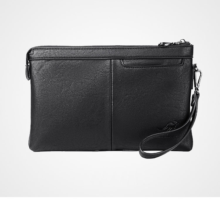 Whatna 2way 天然 牛革 セカンドバッグ メンズ バッグ クラッチ バッグ 本革 厚手 レザー B5カード6 枚収納可 小銭入れ 札入れ手持ちバッグ 結婚式 バッグ フォーマル ビジネス 冠婚葬祭 バッグ 男性用 紳士用 黒 HB0130-2