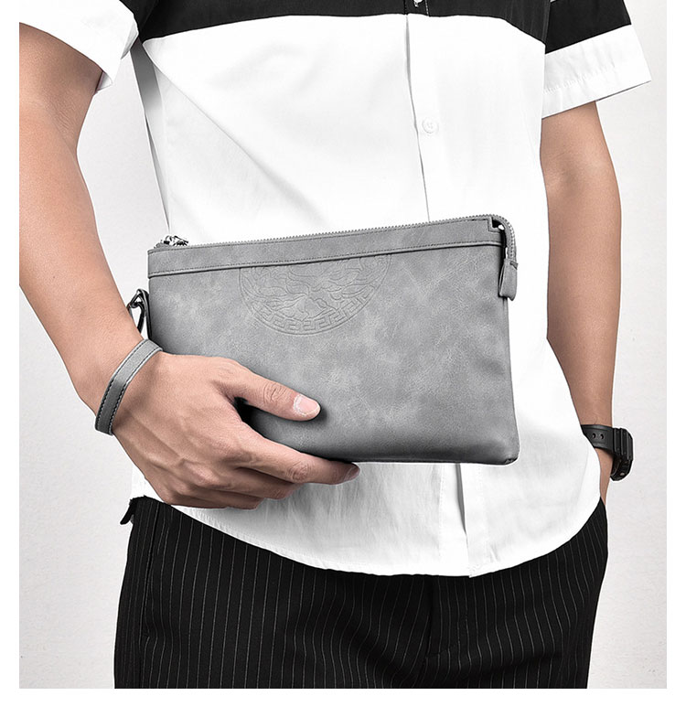 Whatna 2way 天然 牛革 セカンドバッグ メンズ バッグ クラッチ バッグ 本革 厚手 レザー B5カード6 枚収納可 小銭入れ 札入れ手持ちバッグ 結婚式 バッグ フォーマル ビジネス 冠婚葬祭 バッグ 男性用 紳士用 黒 HB0130-10