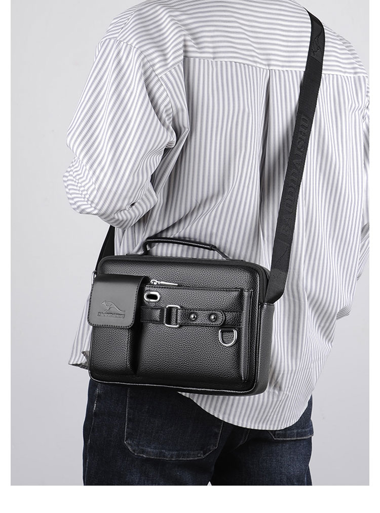 Whatna 革 ショルダーバッグ メンズ 2way 斜め掛け ボディバッグ