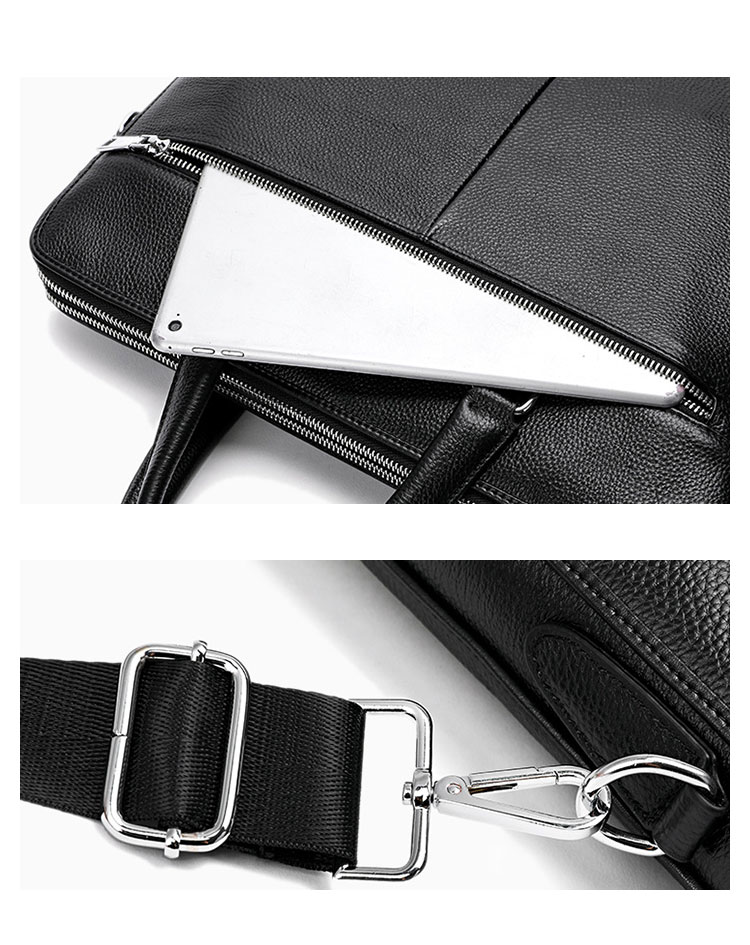 Whatna 天然 牛革 ビジネス バッグメンズ 2way ショルダー 手提げバッグ 2室仕切 ブリーフケース 14インチPC対応 旅行 出張 通勤 通学 就活 面接 バッグ かばん 男性用 WA78-5A-6