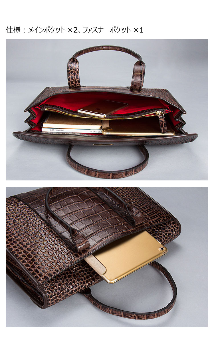 Whatna 牛革 ビジネス バッグメンズ 手提げバッグ 本 革 ブリーフケース 15.6インチPC対応 旅行 出張 通勤 通学 就活 面接 バッグ かばん 男性用 WA50-5-7