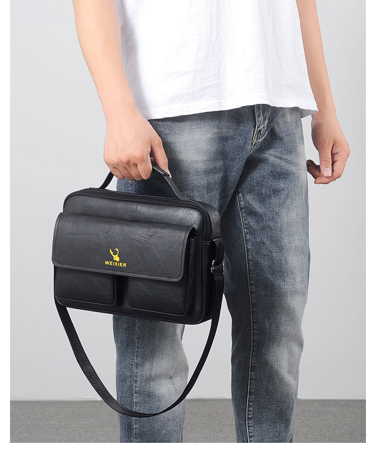 Whatna 革 ショルダーバッグ メンズ 2way 斜め掛け ボディバッグ 胸バッグ 手提げバッグ セカンドバッグ 手持げバッグ 横型Ipad 10.5収納可 カジュアル フォーマル ビジネス 通学 通勤 肩掛けバッグ 自転車かばん プレゼント男性D241-10