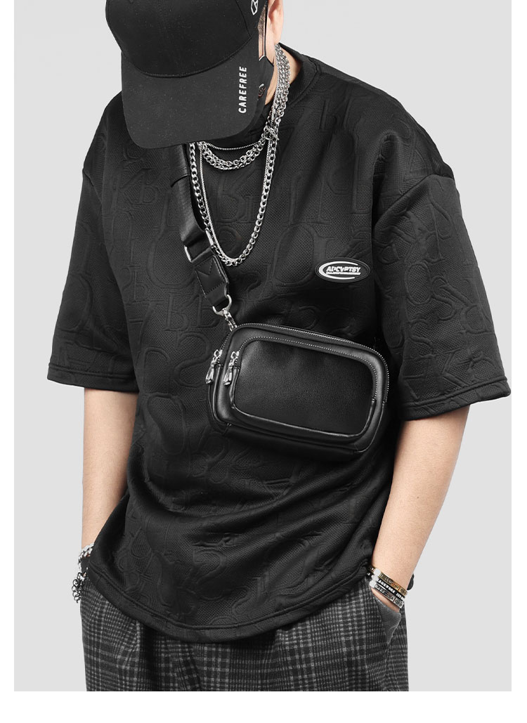 Whatna 厚手PUレザー ミニ セカンド バッグ メンズ 3way クラッチ ショルダーバッグ 肩掛けバッグ 小さい ショルダーベルト付 ハンドストラップ付 本革 結婚式 バッグ ビジネス フォーマル 冠婚葬祭 バッグ紳士用 男性用 黒 L4018-8