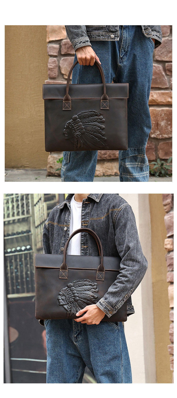 Whatna 牛革 ビジネス バッグメンズ 手提げバッグ 本 革 ブリーフケース 大容量 16インチPC対応 2室仕切 2本ペンホルダー付き 旅行 出張 通勤 通学 就活 面接 バッグ かばん 男性用 6633-6