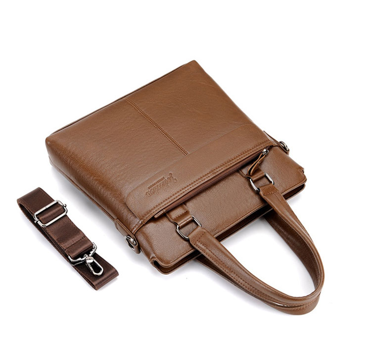 Whatna 革 ショルダーバッグ メンズ 2way 斜め掛け 手提げバッグ セカンドバッグ 手持げバッグ レザー Ipad 10.5収納可 ショルダーストラップ付 カジュアル フォーマル ビジネス 通学 通勤 肩掛けバッグ 自転車かばん プレゼント男性9001-2-4