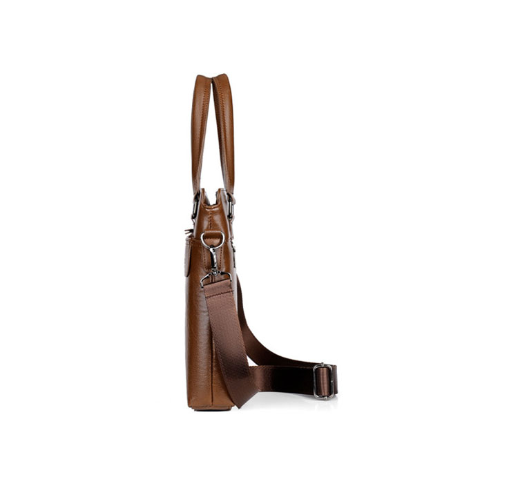 Whatna 革 ショルダーバッグ メンズ 2way 斜め掛け 手提げバッグ セカンドバッグ 手持げバッグ レザー Ipad 10.5収納可 ショルダーストラップ付 カジュアル フォーマル ビジネス 通学 通勤 肩掛けバッグ 自転車かばん プレゼント男性9001-2-2