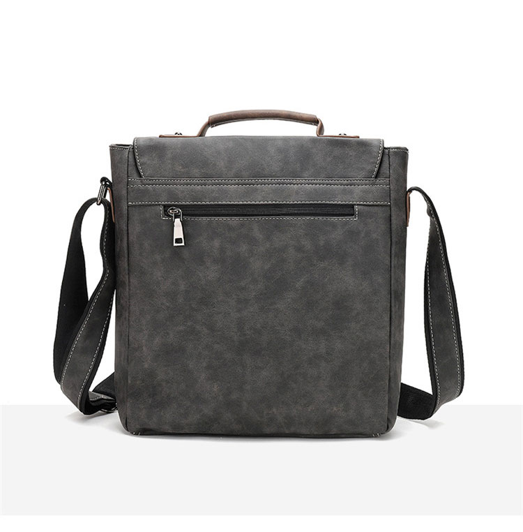 Whatna 革 ショルダーバッグ メンズ 2way 斜め掛け 手提げバッグ セカンドバッグ A4サイズ Ipad12収納可 縦型 小さめ メッセンジャーバッグ 通学 通勤 肩掛け バッグ 自転車かばん プレゼント男性 D3229-4