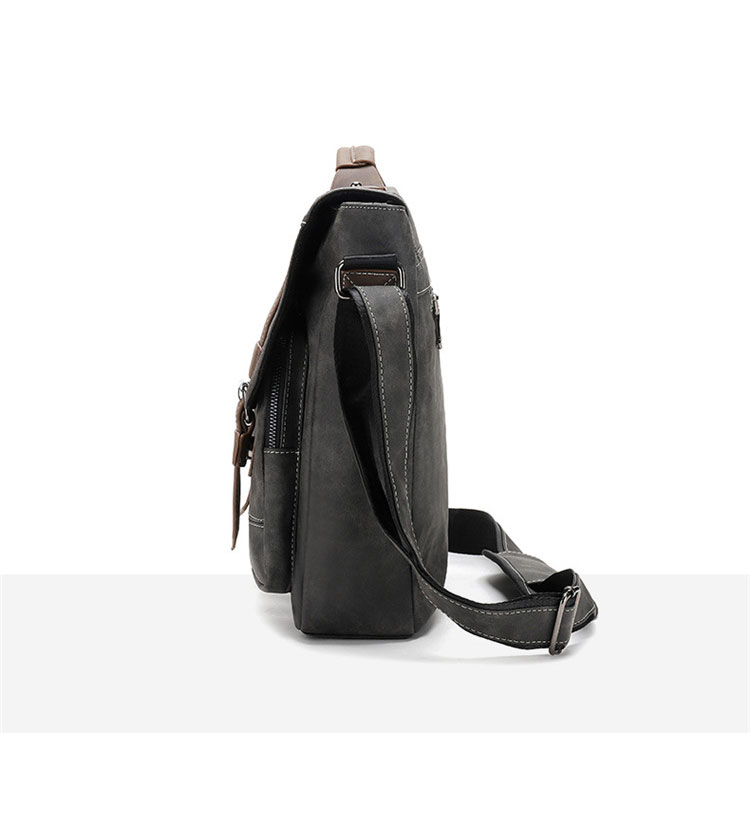 Whatna 革 ショルダーバッグ メンズ 2way 斜め掛け 手提げバッグ セカンドバッグ A4サイズ Ipad12収納可 縦型 小さめ メッセンジャーバッグ 通学 通勤 肩掛け バッグ 自転車かばん プレゼント男性 D3229-3