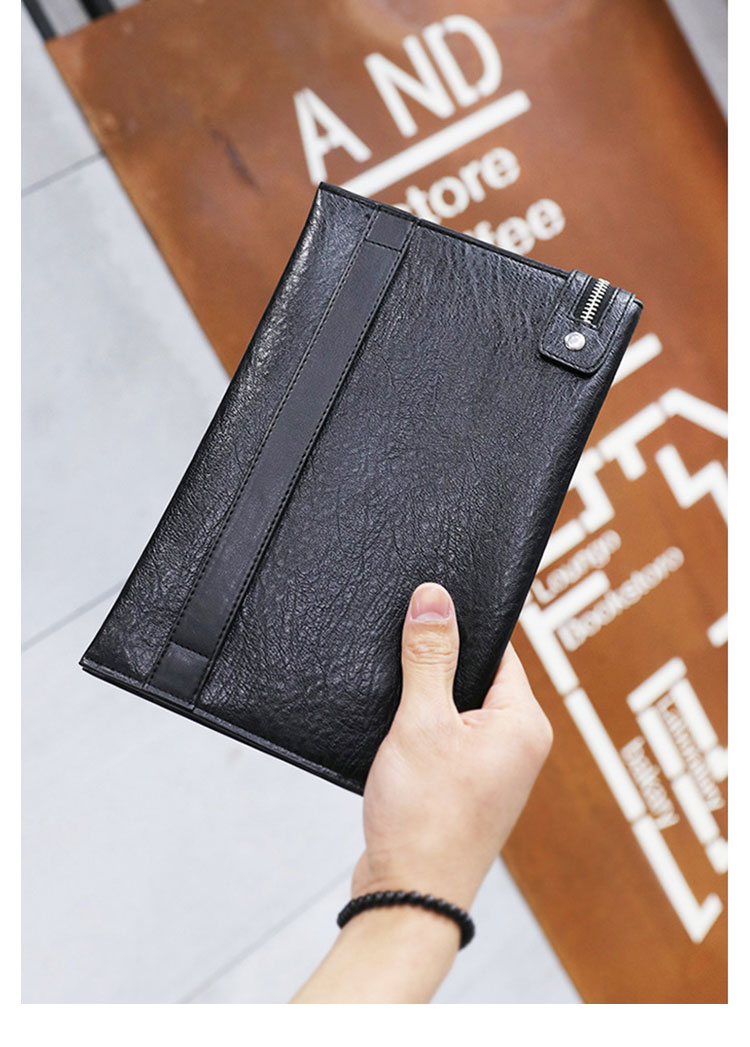 Whatna 3way 革 セカンドバッグ メンズ バッグ クラッチ バッグ 薄め3室仕切 厚手 レザー B5カード12 枚収納可 小銭入れ 札入れ 手持ちバッグ 結婚式 バッグ フォーマル ビジネス 冠婚葬祭 バッグ 男性用 紳士用 黒-9