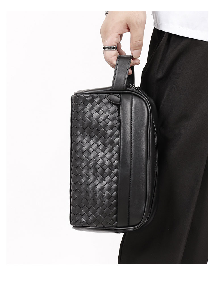 Whatna 革2way ミニセカンド バッグ メンズ 手提げバッグ クラッチ バッグ小さ 化粧かば ボックス型 手持ちバッグ ハンドバッグ フォーマル 冠婚葬祭 結婚式 バッグ紳士用 男性用 黒 XM-4084-13