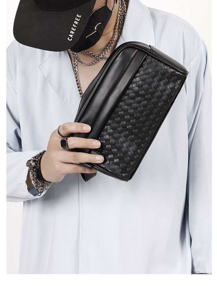 Whatna 革2way ミニセカンド バッグ メンズ 手提げバッグ クラッチ バッグ小さ 化粧かば ボックス型 手持ちバッグ ハンドバッグ フォーマル 冠婚葬祭 結婚式 バッグ紳士用 男性用 黒 XM-4084-11