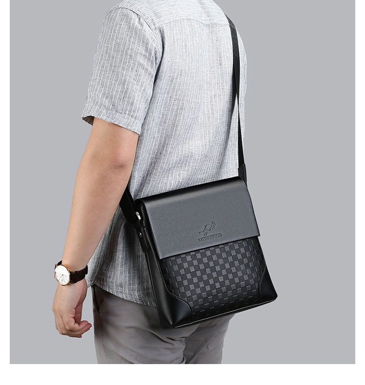 Whatna ショルダーバッグ メンズ メッセンジャーバッグ縦型 小さめ ビジネスバッグ 9.7インチipad収納可 革 通勤 通学 斜めがけバッグ オシャレ な シンプル な 軽量 実用 自転車 かばん男性用 黒0102-12