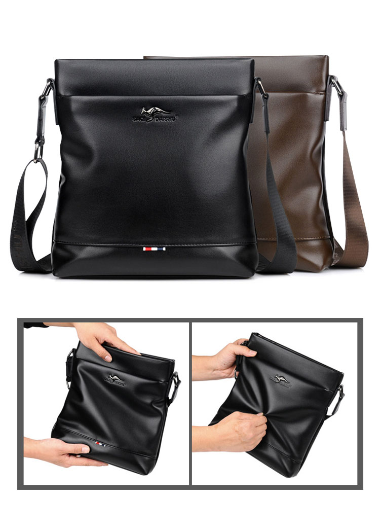Whatna 革ショルダーバッグ メンズ メッセンジャーバッグ厚手 レザー 縦型 小さめビジネスバッグ ipad10.5収納可 革 通勤 通学 斜めがけバッグ オシャレ な シンプル な 軽量 実用 自転車 かばん男性用S8085-7