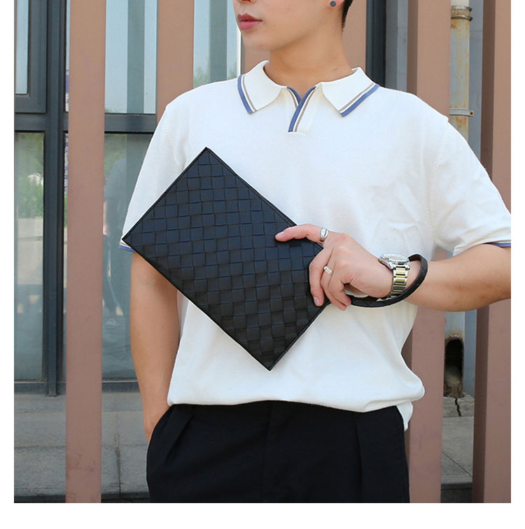 Whatna 2way 革 セカンドバッグ メンズ バッグ クラッチ バッグ 厚手 レザー B5カード6 枚収納可 2室仕切 手持ちバッグ 結婚式 バッグ フォーマル  ビジネス 冠婚葬祭 バッグ 男性用 紳士用 黒-6