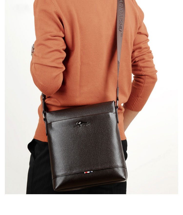 Whatna 革ショルダーバッグ メンズ メッセンジャーバッグ厚手 レザー 縦型 小さめビジネスバッグ ipad10.5収納可 革 通勤 通学 斜めがけバッグ オシャレ な シンプル な 軽量 実用 自転車 かばん男性用S8085-12